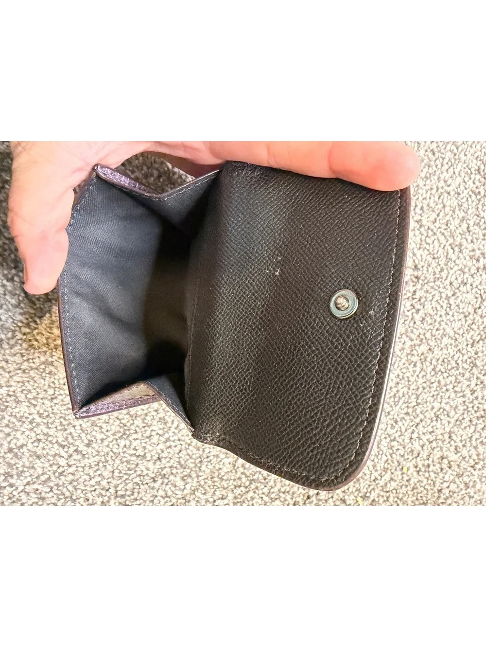 Coach Hologram Iridescent Leather Small Trifold Wallet Oil Slick Mermaid 55719